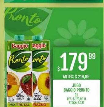 Supermercados Todo Jugo baggio pronto oferta