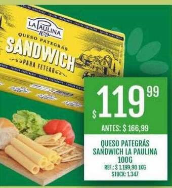 Supermercados Todo Queso pategrás sandwich la paulina oferta