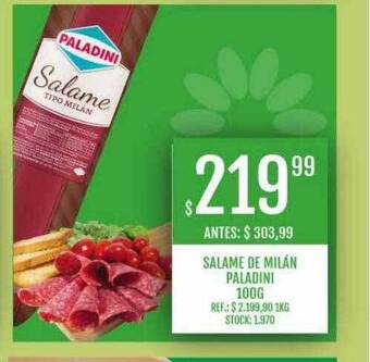 Supermercados Todo Salame de milán paladini oferta