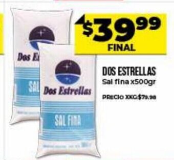 Supermayorista Vital Dos Estrellas Sal fina x 500gr oferta