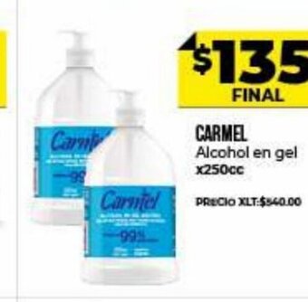 Supermayorista Vital Carmel Alcohol en gel x 250cc oferta