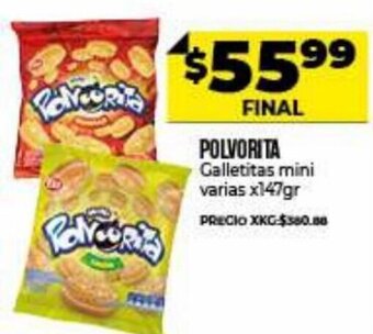 Supermayorista Vital Polvorita Galletitas mini varias x 147gr oferta