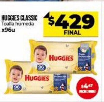 Supermayorista Vital Huggies Classic Toalla húmeda x96u. oferta