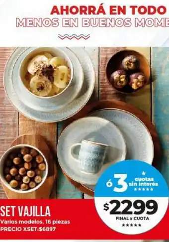 Supermayorista Vital Set Vajilla x 16 piezas oferta
