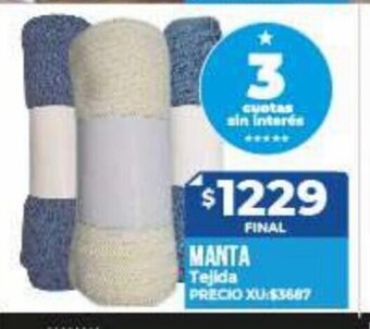 Supermayorista Vital Manta Tejida oferta
