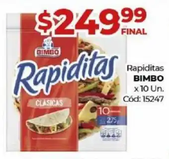 Diarco Bimbo Rapiditas x 10 Un. oferta