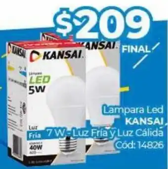 Diarco Kansai Lampara Led 7W-Luz Fría y Luz Cálida oferta