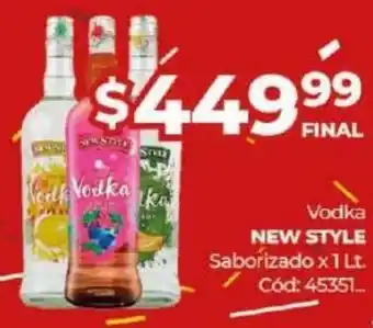 Diarco New Style Vodka Saborizado x 1 Lt. oferta