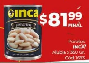 Diarco Inca Porotos Alubia x 350 Gr. oferta
