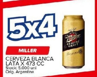 Carrefour Maxi Miller Cerveza Blanca Lata x 473 cc oferta