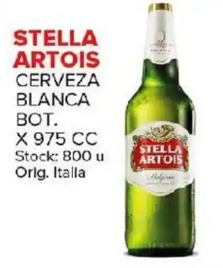 Carrefour Maxi Stella Artois Cerveza Blanca Bot. x 975 cc oferta