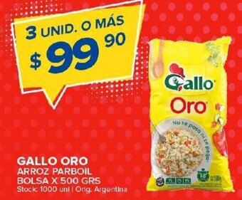Carrefour Maxi Gallo Oro Arroz Parboil Bolsa x 500 grs oferta