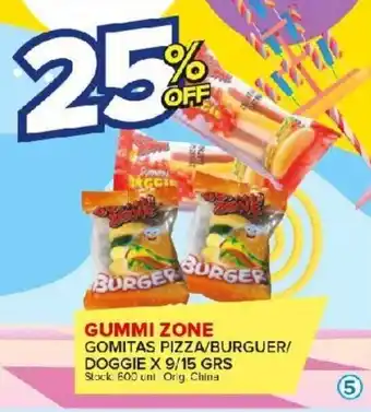 Carrefour Maxi Gummi Zone Gomitas Pizza/Burguer/Doggie x 9/15 grs oferta