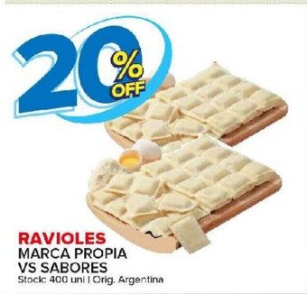 Carrefour Maxi Ravioles Marca Propia vs Sabores oferta