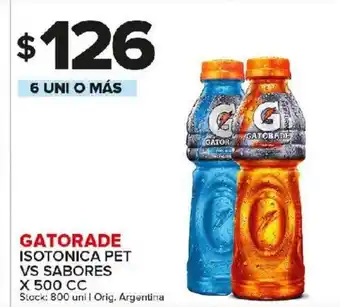 Carrefour Maxi Gatorade Isotonica Pet Vs Sabores x 500 cc oferta