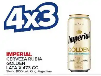 Carrefour Maxi Imperial Golden Cerveza Rubia Lata x 473 cc oferta