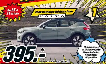 Media Markt XC40 Recharge Eléctrico Puro Volvo oferta