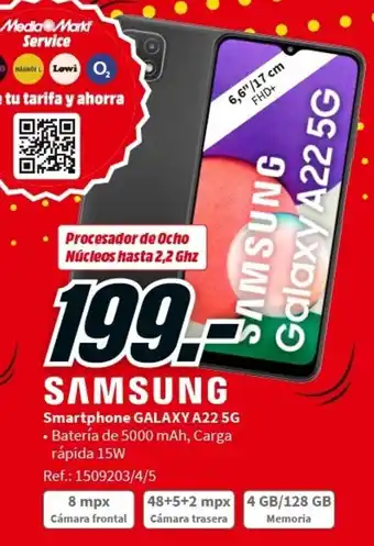 Media Markt Samsung Smartphone Galaxy A22 5G oferta