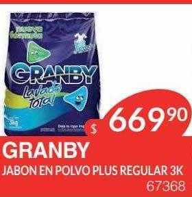 Masivos Granby jabon en polvo plus regular oferta