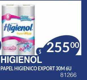 Masivos Higienol papel higienico export oferta