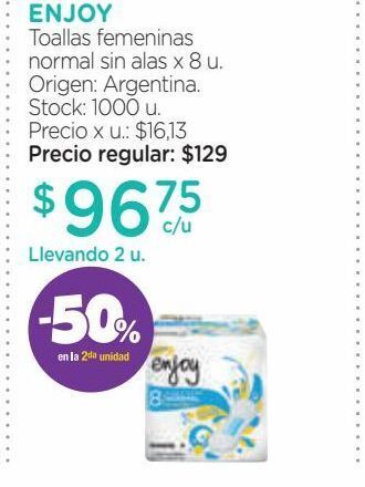 Farmacity Toallas femeninas normal sin alas x 8 un oferta