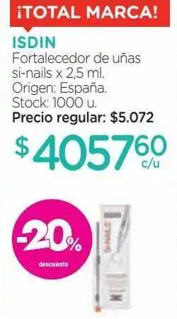 Farmacity Fortalecedor de uñas isdin si-nails x 2,5 ml oferta