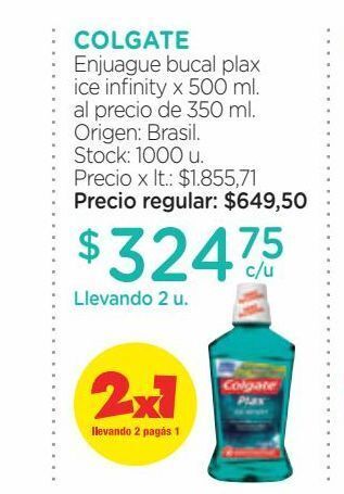 Farmacity Enjuague bucal menta x 500 ml. oferta