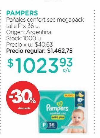 Farmacity Pañal pampers confort sec extra plus megapack oferta