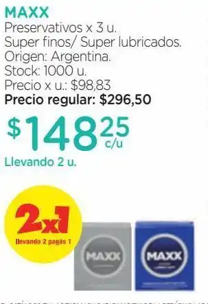 Farmacity Preservativo maxx super lubricado x 3 un oferta