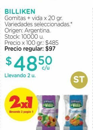 Farmacity Gomitas billiken + vida veganas x 20 g oferta