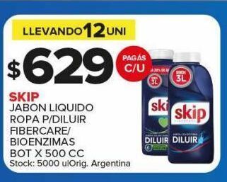 Carrefour Maxi Jabón líquido skip para diluir bio enzimasx 500cc oferta