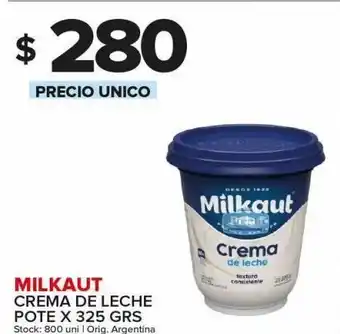 Carrefour Maxi Crema de leche milkaut pote 325g oferta