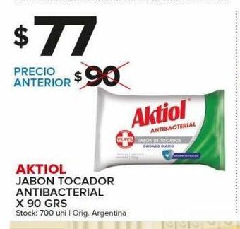 Carrefour Maxi Jabón de tocador aktiol antibacterial x 90g oferta