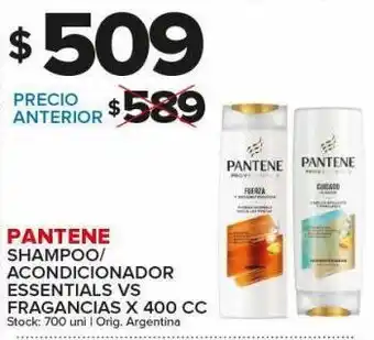 Carrefour Maxi Shampoo/acondicionador pantene essentials x 400cc oferta