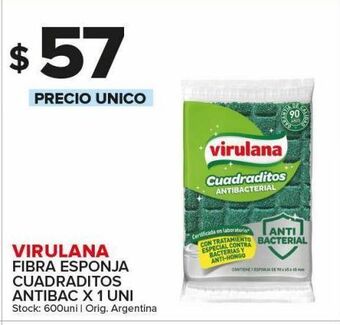 Carrefour Maxi Fibra esponja virulana cuadraditos x 1uni oferta