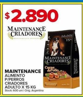 Carrefour Maxi Alimento para perros maintenance criadores 15kg oferta