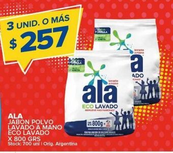 Carrefour Maxi Jabón en polvo ala lavado a mano eco lavado x 800g oferta