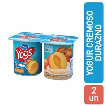 Supermercados Comodin Yogur yogs entero cremoso durazno 2x120gr oferta