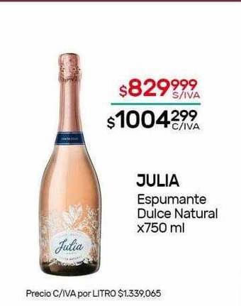 Nini Mayorista Julia espumante dulce natural oferta