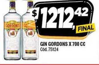 Supermercados Yaguar Gin gordons x 700 cc oferta