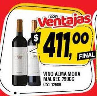 Supermercados Yaguar Vino alma mora malbec oferta