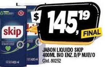 Supermercados Yaguar Jabon liquido skip bio enz. d-p nuevo oferta