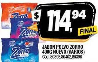 Supermercados Yaguar Jabon polvo zorro oferta
