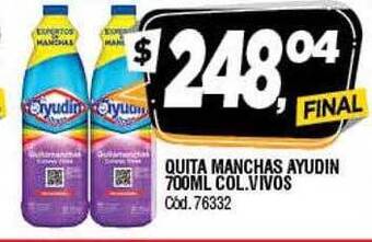 Supermercados Yaguar Quita manchas ayudin col.vivos oferta