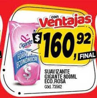 Supermercados Yaguar Suavizante gigante eco.rosa oferta