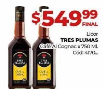 Diarco TRES PLUMAS licor oferta