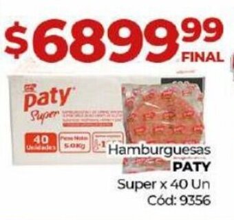 Diarco PATY hamburguesas oferta