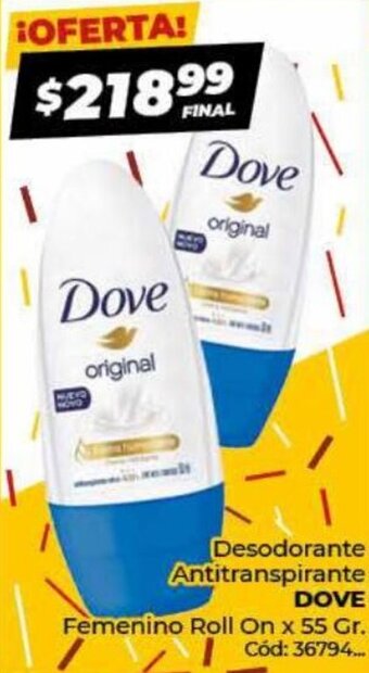 Diarco DOVE desodorante antitranspirante oferta