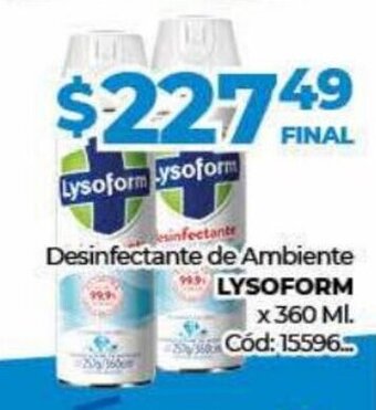 Diarco LYSOFORM desinfectante de ambiente oferta