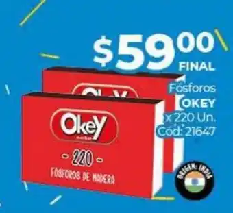 Diarco OKEY fósforos oferta